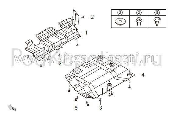 Панель защитная нижняя передняя Haval H9 5173100XKV08B